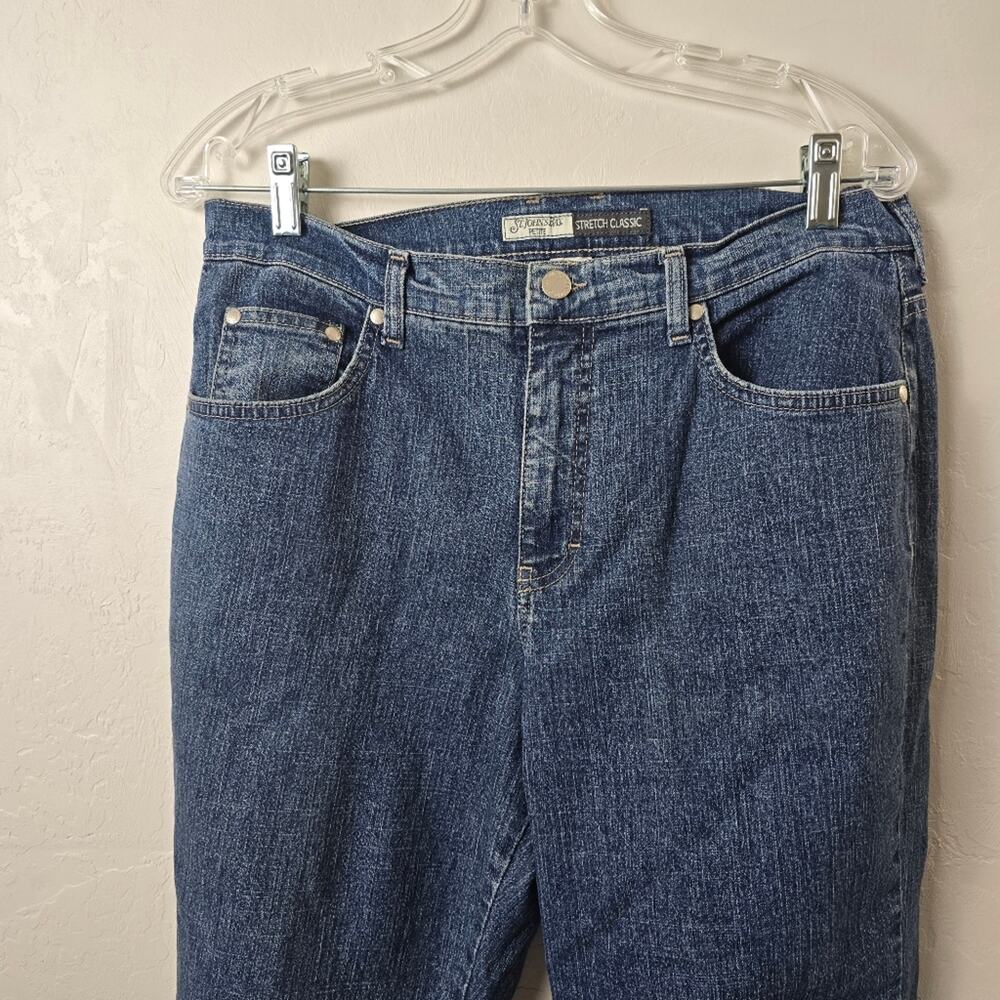 St. John Bay Straight Leg Pants Women Cotton Blend Casual Classic Blue 14P - Picture 8 of 13